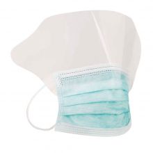 Маски медични з гумовими петлями та захисним екраном